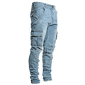 Jeans Elástico Homens Denim Calças Joggers