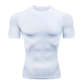 Camisa de compressão de treino masculina esportiva