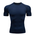 Camisa de compressão de treino masculina esportiva