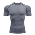 Camisa de compressão de treino masculina esportiva