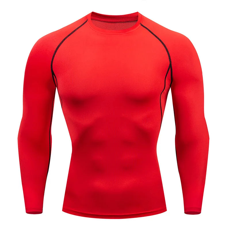 Camisa de compressão de treino masculina esportiva